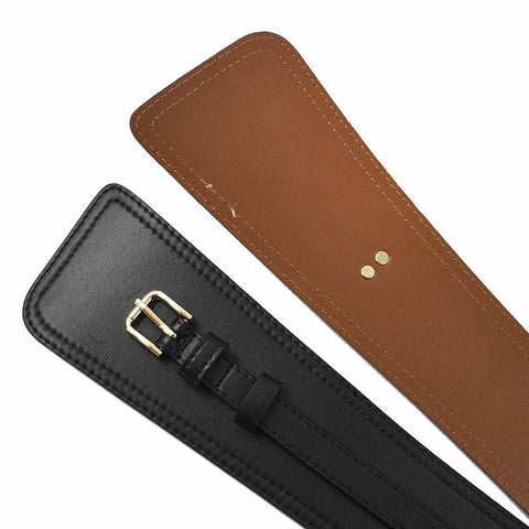 Deepeel Fashion Women's Cowskin Cummerbund Wide Belt Dress Coat Girdle Luxury Designer Corset Female Decorative Waistband - American ThistleDeepeel Fashion Women's Cowskin Cummerbund Wide Belt Dress Coat Girdle Luxury Designer Corset Female Decorative Waistband