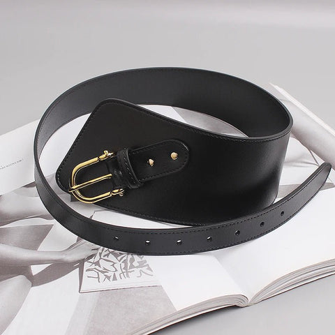 Deepeel Fashion Women's Cowskin Cummerbund Wide Belt Dress Coat Girdle Luxury Designer Corset Female Decorative Waistband - American ThistleDeepeel Fashion Women's Cowskin Cummerbund Wide Belt Dress Coat Girdle Luxury Designer Corset Female Decorative Waistband