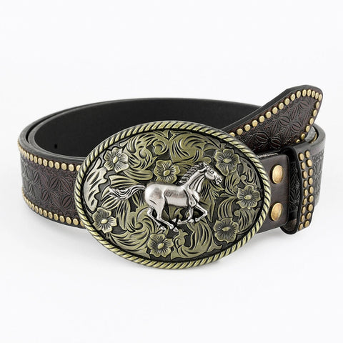 Denim Belt Cow Head Large Plate Buckle Trendy Denim Belt Cow Head - American ThistleDenim Belt Cow Head Large Plate Buckle Trendy Denim Belt Cow Head