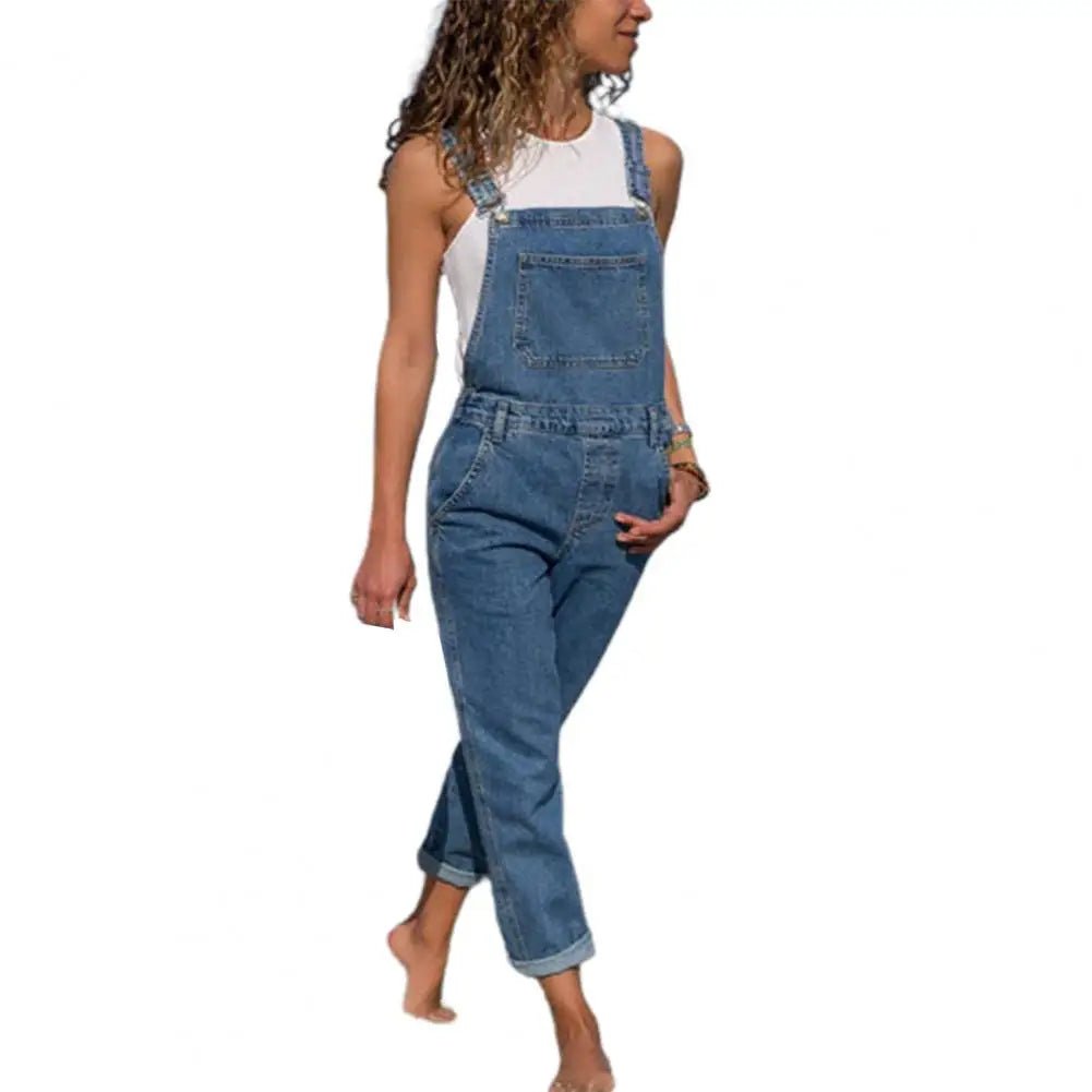 Denim Overalls with Pockets Distressed Denim Overalls Stylish Plus Size Denim Jumpsuit with Adjustable Straps Side Pockets - American Thistle Denim Overalls with Pockets Distressed Denim Overalls Stylish Plus Size Denim Jumpsuit with Adjustable Straps Side Pockets