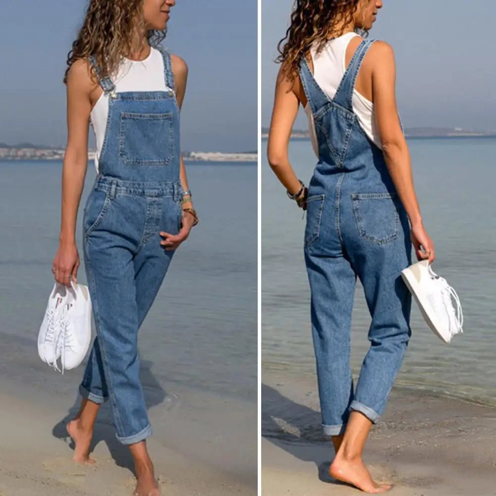 Denim Overalls with Pockets Distressed Denim Overalls Stylish Plus Size Denim Jumpsuit with Adjustable Straps Side Pockets - American Thistle Denim Overalls with Pockets Distressed Denim Overalls Stylish Plus Size Denim Jumpsuit with Adjustable Straps Side Pockets