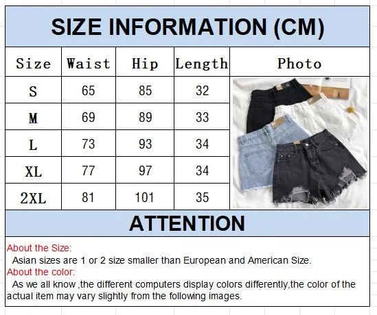 Denim Shorts Women Summer Fashion Casual High Waist Ripped - American Thistle Denim Shorts Women Summer Fashion Casual High Waist Ripped