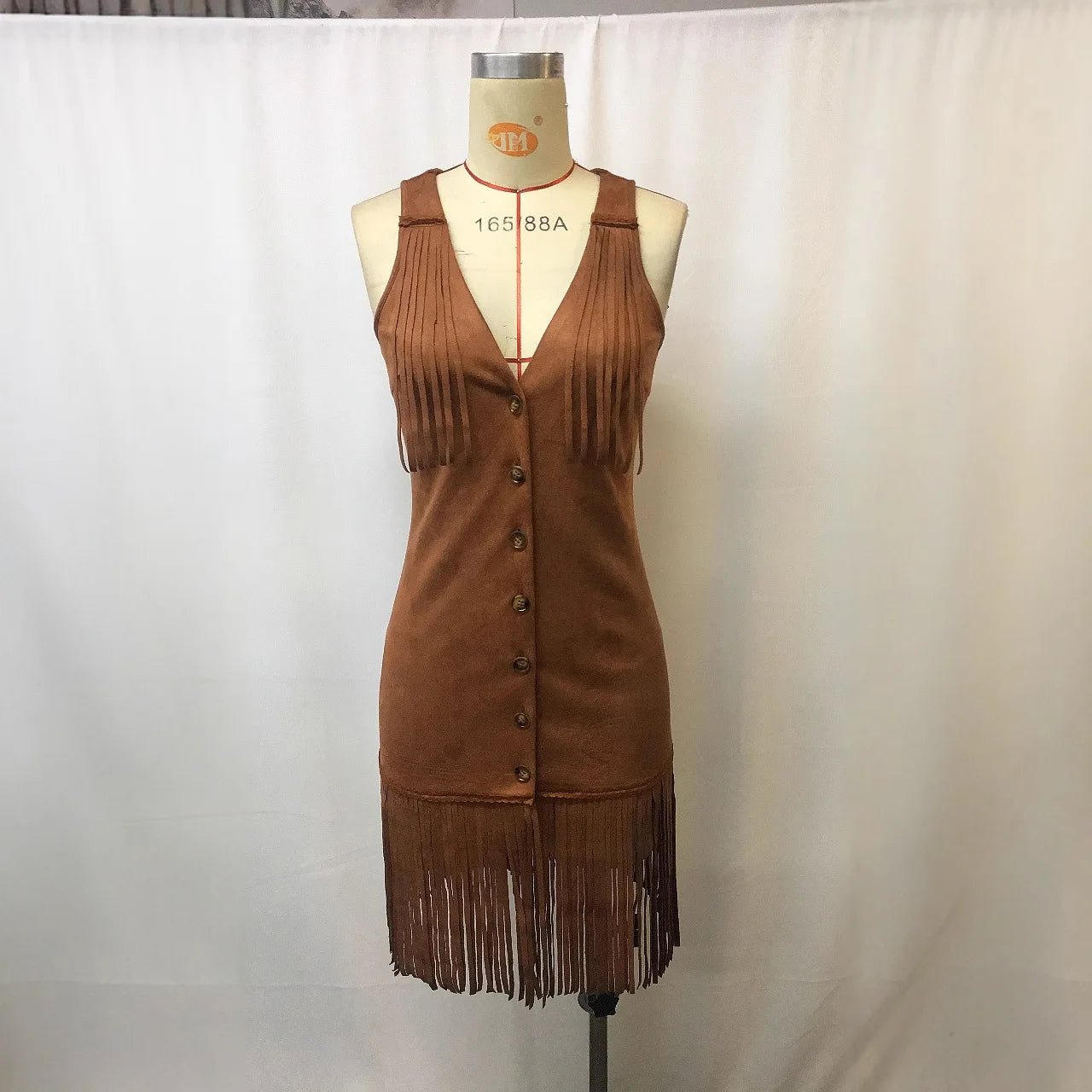 Dress Women Summer Vintage Deep Cut Slim Dress Sleeveless Velvet Leather With Tassel Party Dresses - American Thistle Dress Women Summer Vintage Deep Cut Slim Dress Sleeveless Velvet Leather With Tassel Party Dresses