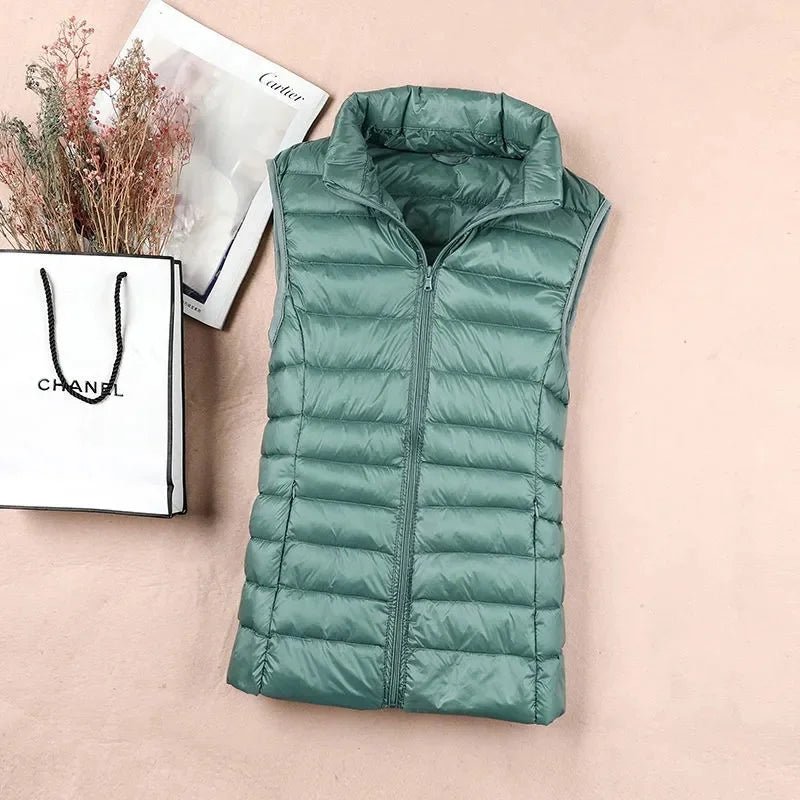 Duck Down Puffer Vest Jacket Women Winter - American Thistle Duck Down Puffer Vest Jacket Women Winter