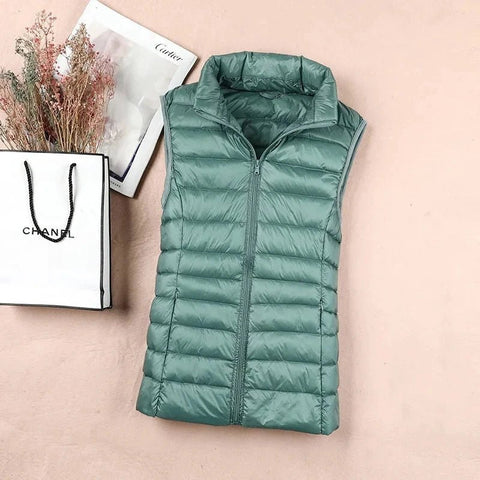 Duck Down Puffer Vest Jacket Women Winter - American Thistle Duck Down Puffer Vest Jacket Women Winter