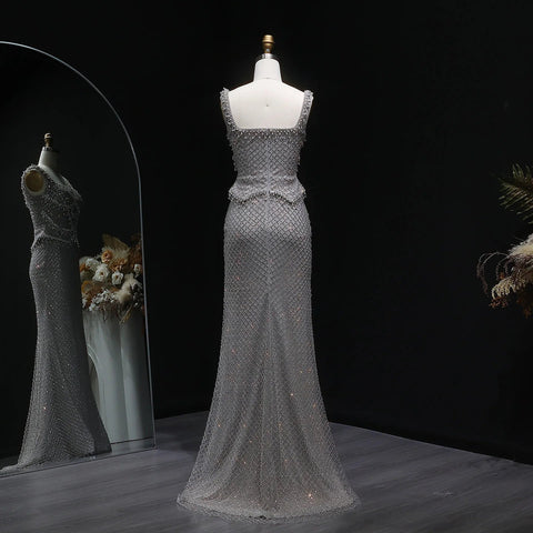 Elegant Evening Gown Beaded - American Thistle Elegant Evening Gown Beaded