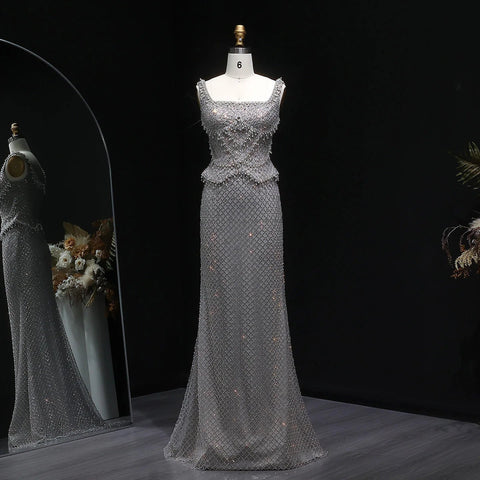 Elegant Evening Gown Beaded - American Thistle Elegant Evening Gown Beaded