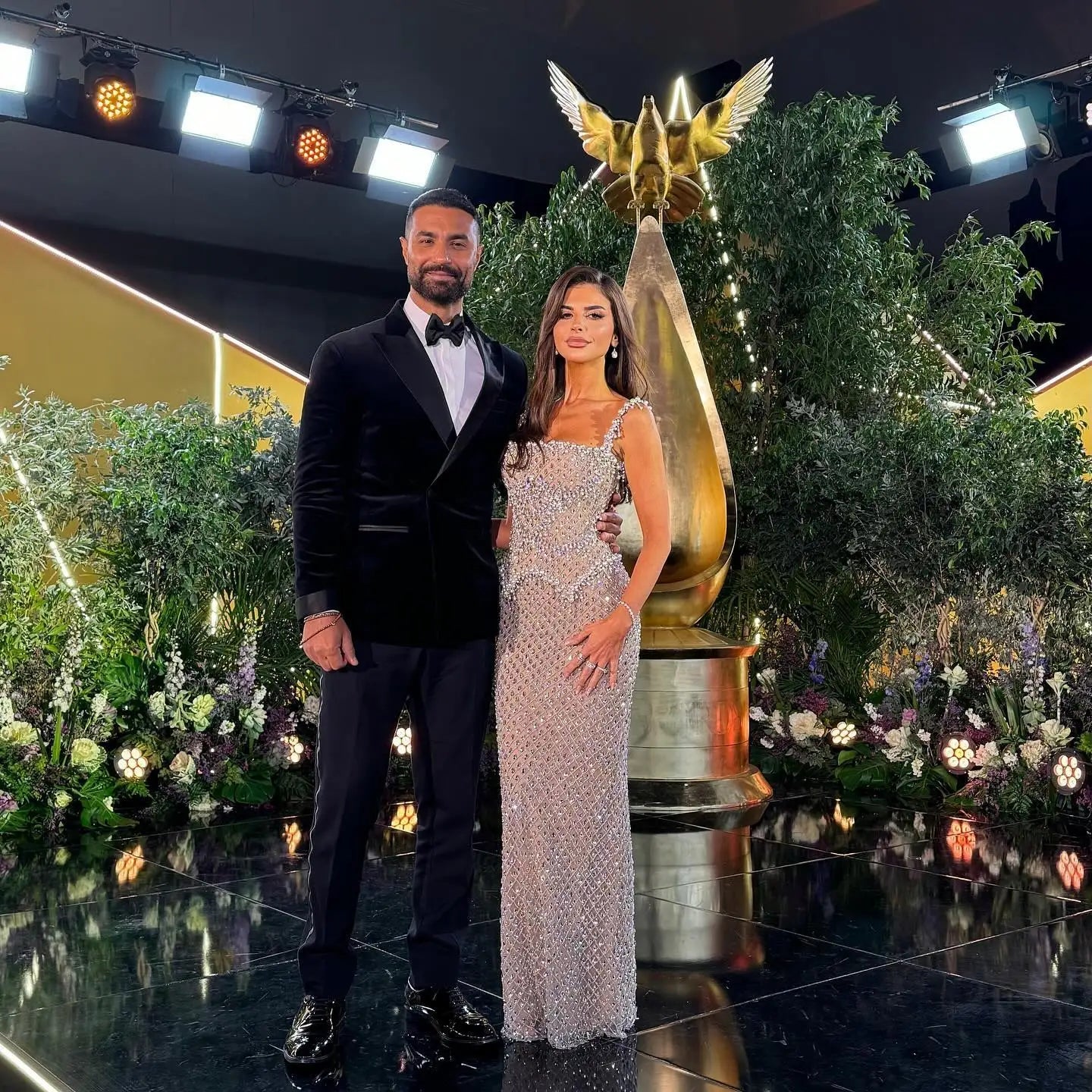 Elegant Evening Gown Beaded - American Thistle Elegant Evening Gown Beaded