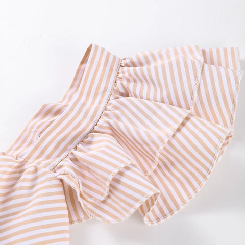 Elegant Long Dress Square - Neck With Ruffle Sleeves - American Thistle Elegant Long Dress Square - Neck With Ruffle Sleeves