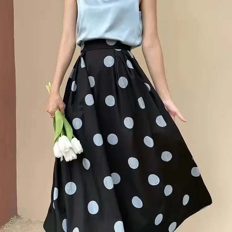 Elegant Polka Dot High Waist Woman Skirt - American Thistle Elegant Polka Dot High Waist Woman Skirt