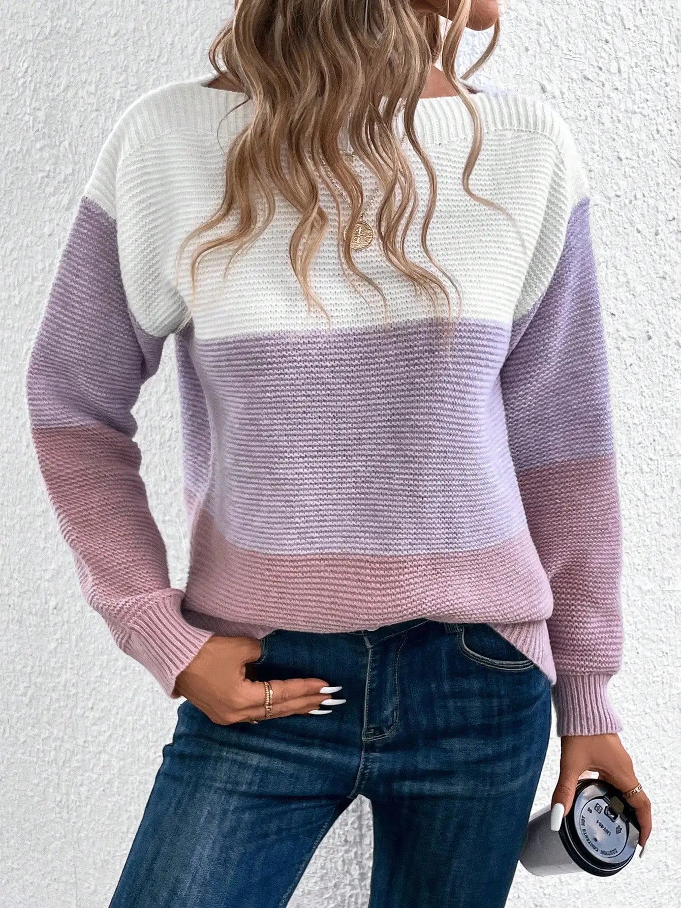 Elegant Three - color Patchwork Sweater Women Female Autumn Winter Knitted Thickened Warm Tops - American Thistle Elegant Three - color Patchwork Sweater Women Female Autumn Winter Knitted Thickened Warm Tops