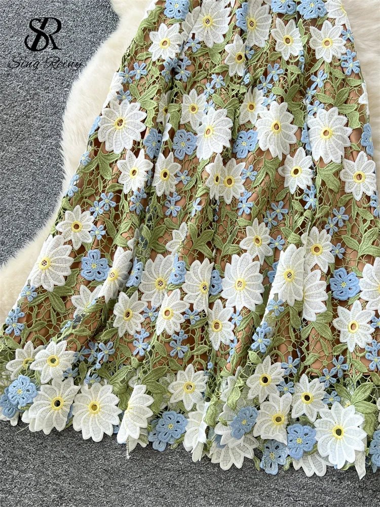 Embroidery Floral Dress Women Sleeveless - American Thistle Embroidery Floral Dress Women Sleeveless