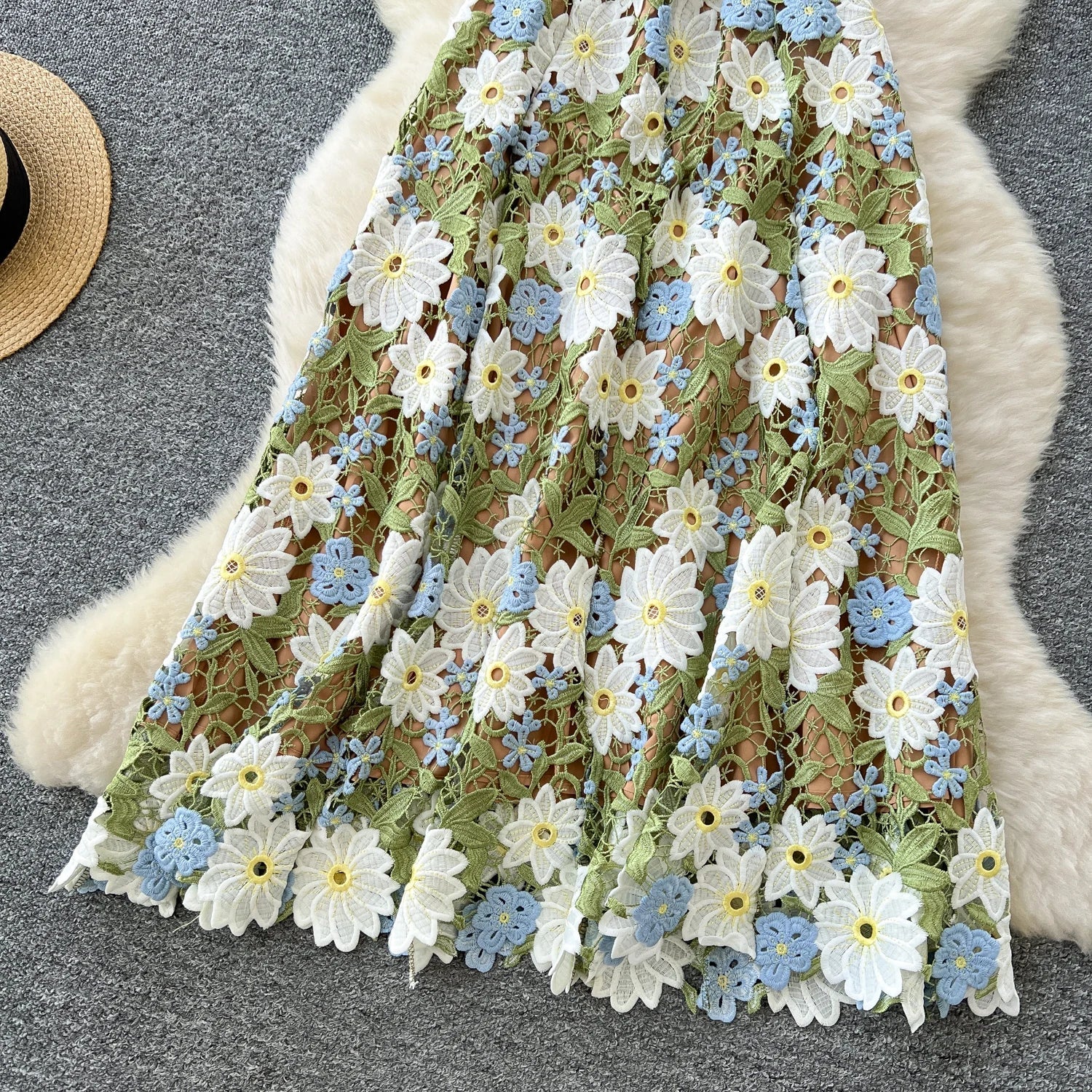 Embroidery Floral Dress Women Sleeveless - American Thistle Embroidery Floral Dress Women Sleeveless