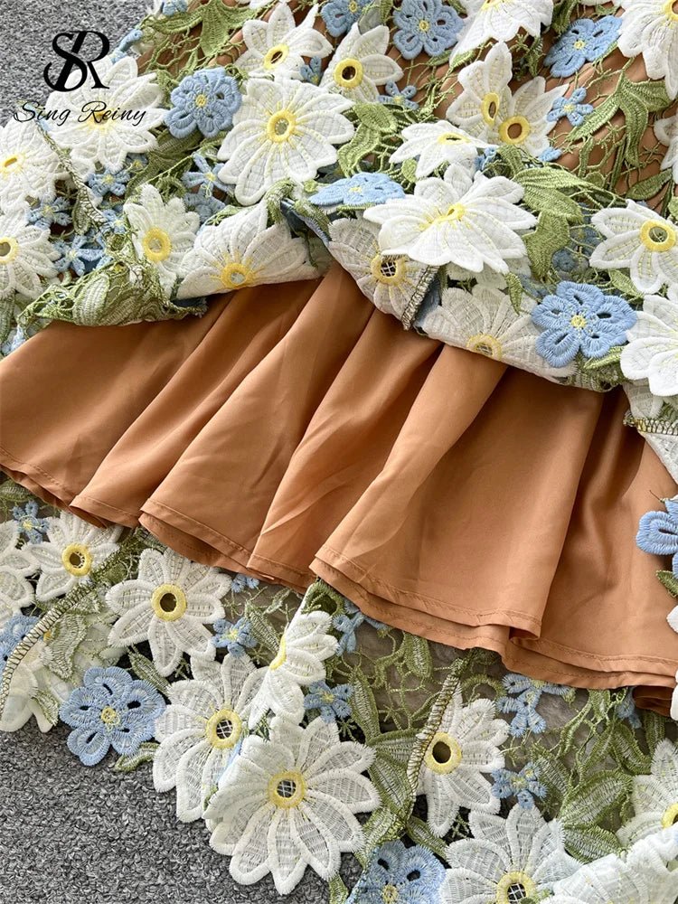 Embroidery Floral Dress Women Sleeveless - American Thistle Embroidery Floral Dress Women Sleeveless