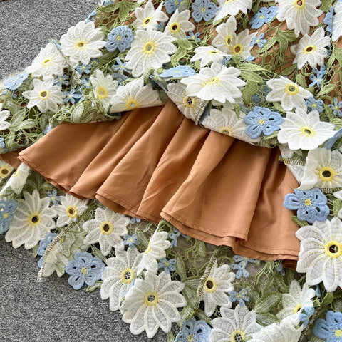 Embroidery Floral Dress Women Sleeveless - American Thistle Embroidery Floral Dress Women Sleeveless