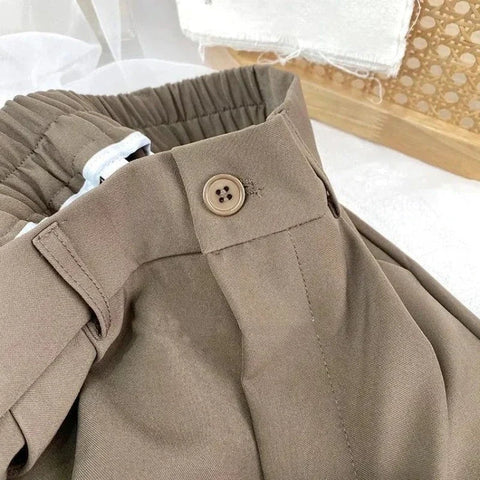 Fall Spring Black Suit Haren Pants Women Fashion Elastic High Waist Casual Trousers Woman Korean Style Solid Office Pant 2023 - American Thistle Fall Spring Black Suit Haren Pants Women Fashion Elastic High Waist Casual Trousers Woman Korean Style Solid Office Pant 2023
