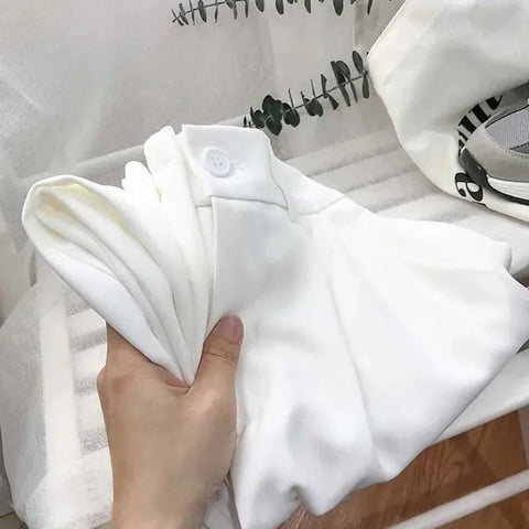 Fall Spring Black Suit Haren Pants Women Fashion Elastic High Waist Casual Trousers Woman Korean Style Solid Office Pant 2023 - American Thistle Fall Spring Black Suit Haren Pants Women Fashion Elastic High Waist Casual Trousers Woman Korean Style Solid Office Pant 2023