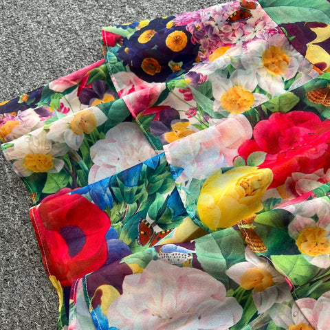 Fashion Gorgeous Flower Chiffon Maxi Ruffles Dress Women Sexy Deep V Neck Long Lantern Sleeve Floral Print Boho - American Thistle Fashion Gorgeous Flower Chiffon Maxi Ruffles Dress Women Sexy Deep V Neck Long Lantern Sleeve Floral Print Boho