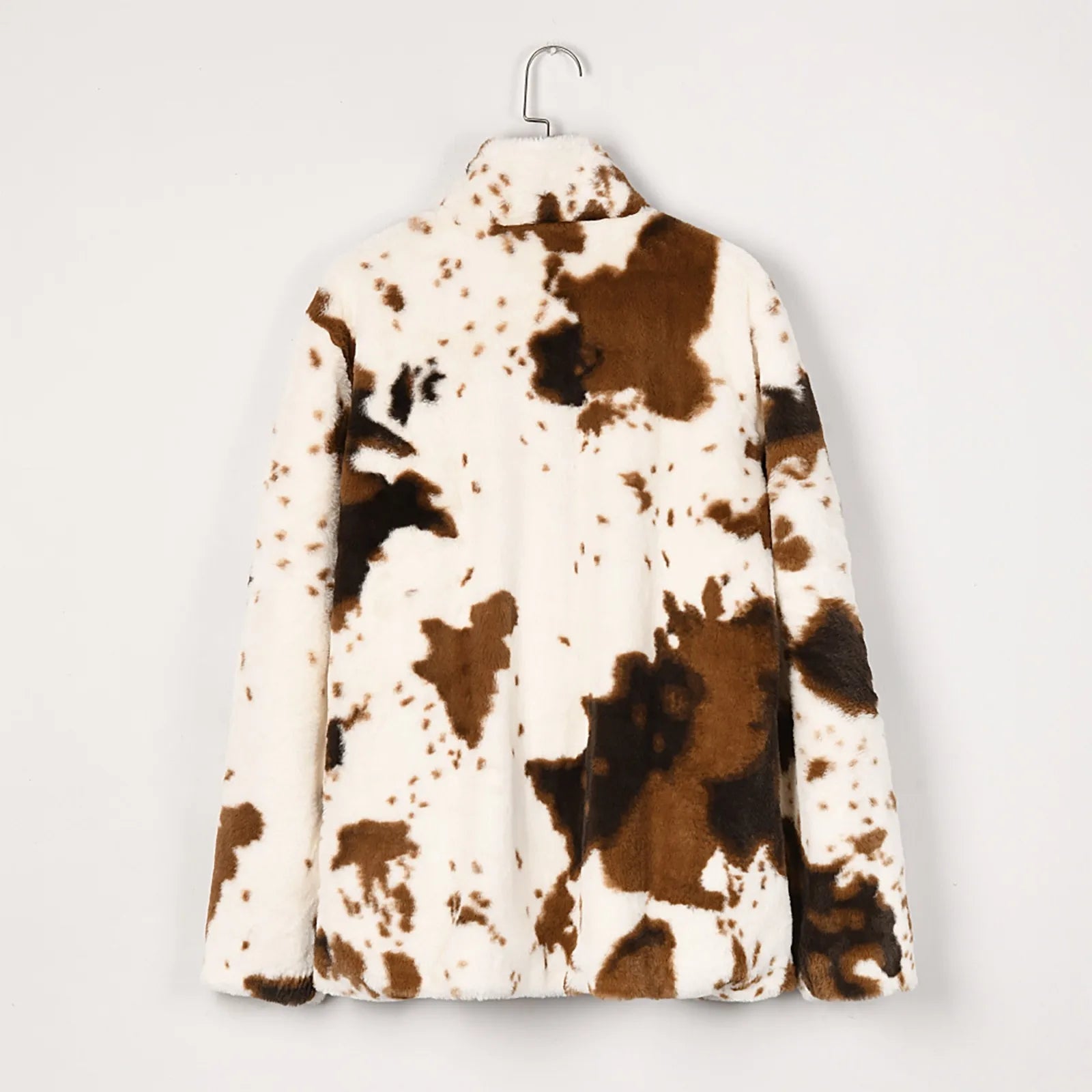 Fashion Thickened Cow Print Coat Women'S Autumn Winter Plush Long Sleeve Coat Thicken Warm Windbreaker Coat Jackets - American Thistle Fashion Thickened Cow Print Coat Women'S Autumn Winter Plush Long Sleeve Coat Thicken Warm Windbreaker Coat Jackets