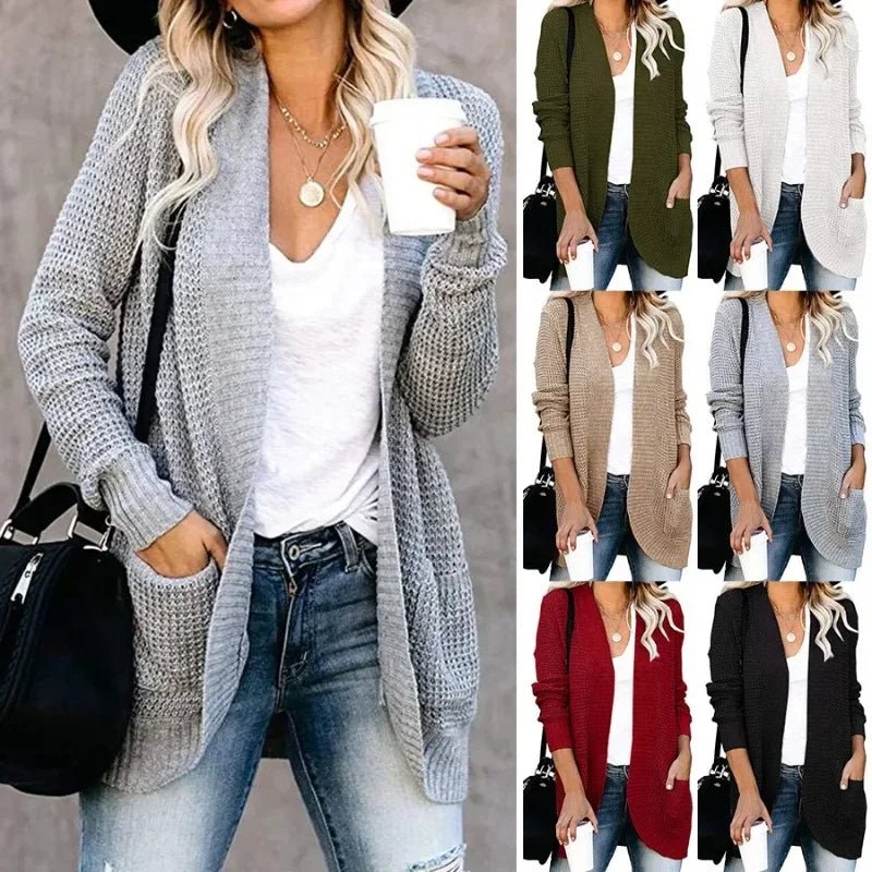 Fashion Women Cardigan Autumn Knitted Sweater Jacket Outerwear Thin Coat Streetwear New Woman Clothing - American ThistleFashion Women Cardigan Autumn Knitted Sweater Jacket Outerwear Thin Coat Streetwear New Woman Clothing