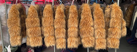 Faux Fur Coat Women's Jacket Winter Fashion Warm Thick Fox Raccoon Leather Brown - American Thistle Faux Fur Coat Women's Jacket Winter Fashion Warm Thick Fox Raccoon Leather Brown