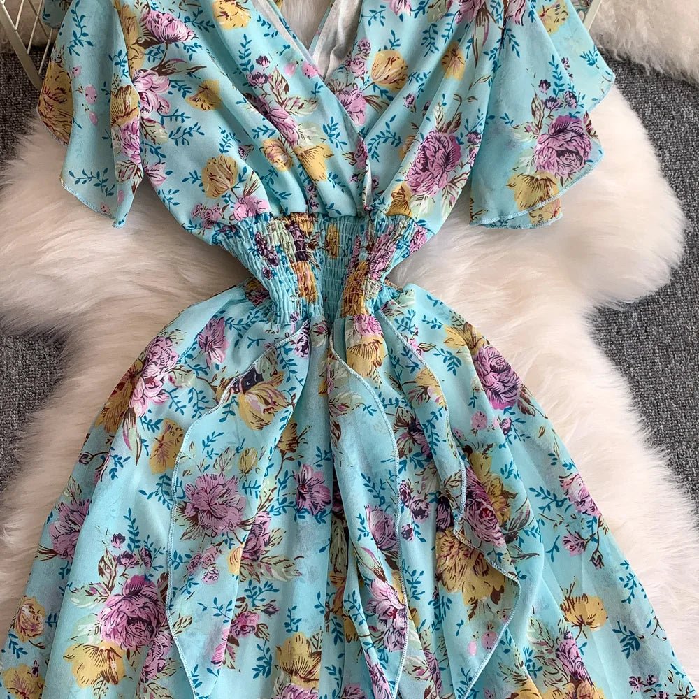 Floral Modest Maxi Dress - American Thistle Floral Modest Maxi Dress