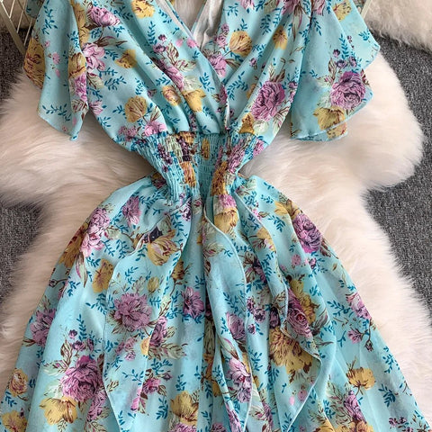 Floral Modest Maxi Dress - American Thistle Floral Modest Maxi Dress