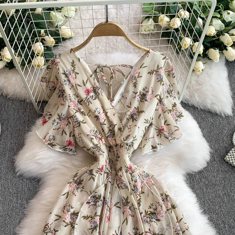 Floral Modest Maxi Dress - American Thistle Floral Modest Maxi Dress