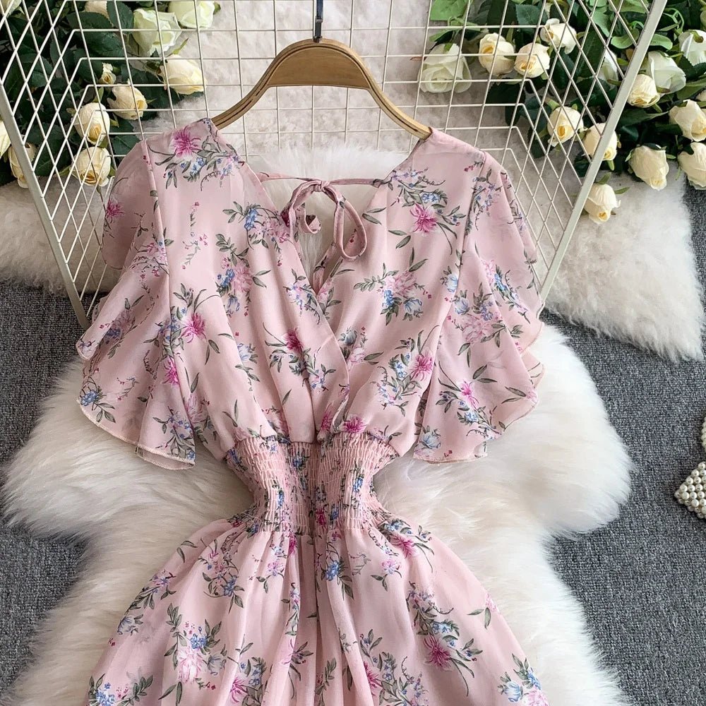 Floral Modest Maxi Dress - American Thistle Floral Modest Maxi Dress