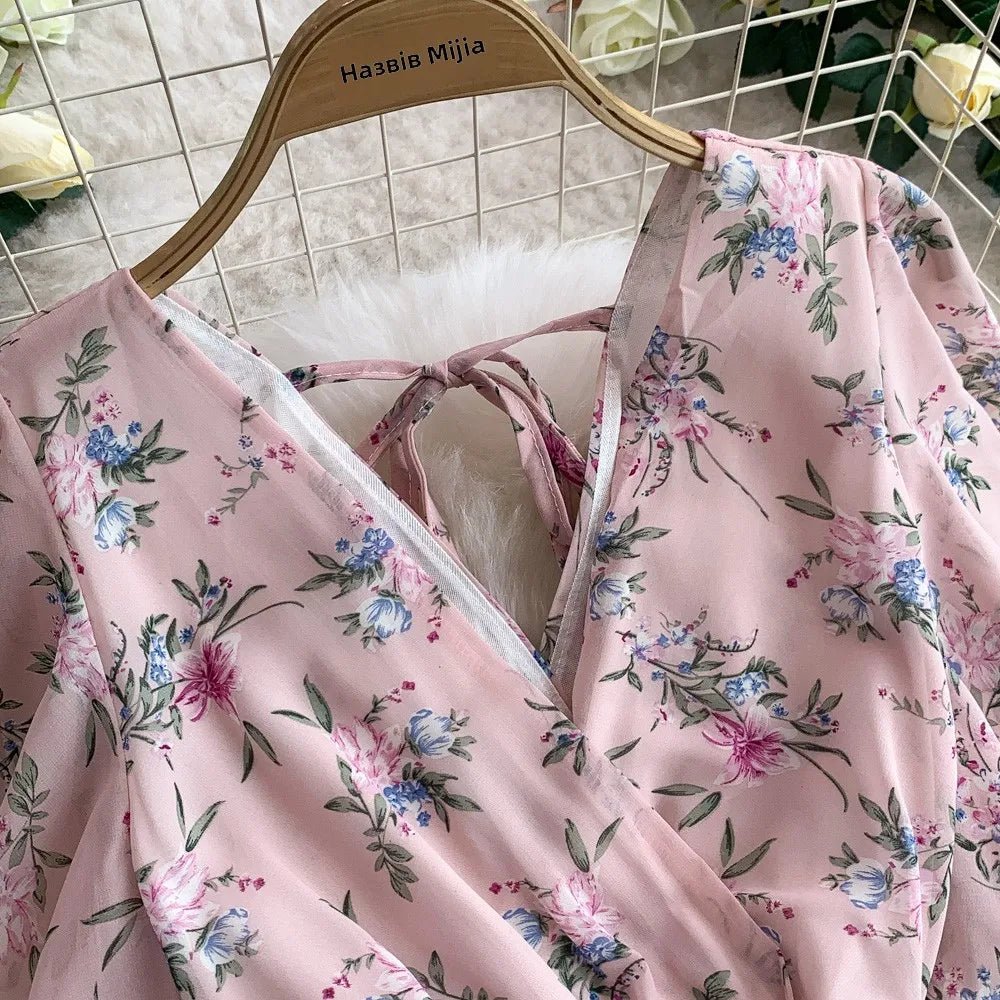 Floral Modest Maxi Dress - American Thistle Floral Modest Maxi Dress