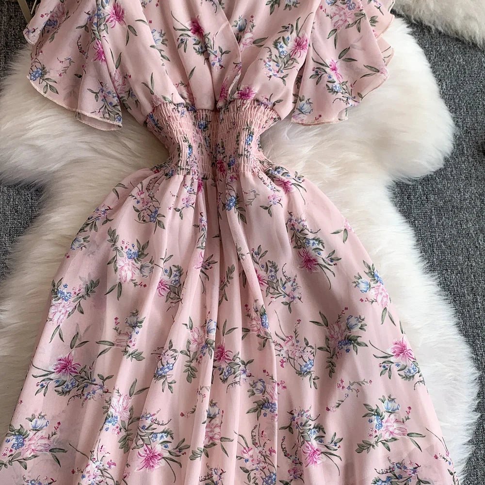 Floral Modest Maxi Dress - American Thistle Floral Modest Maxi Dress