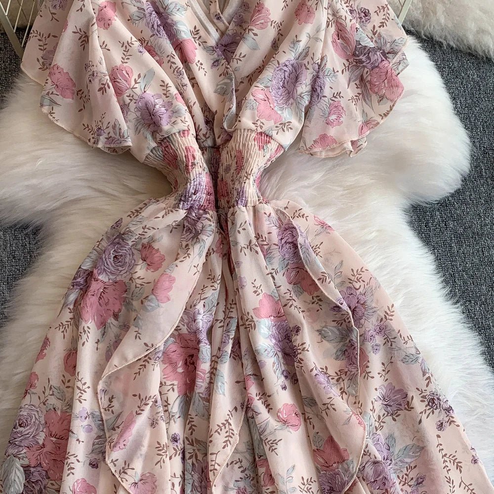 Floral Modest Maxi Dress - American Thistle Floral Modest Maxi Dress