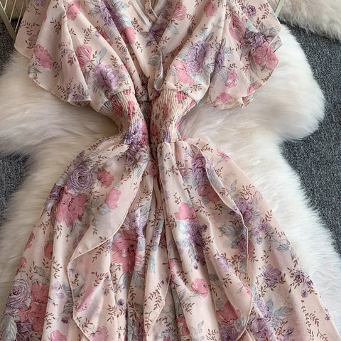 Floral Modest Maxi Dress - American Thistle Floral Modest Maxi Dress