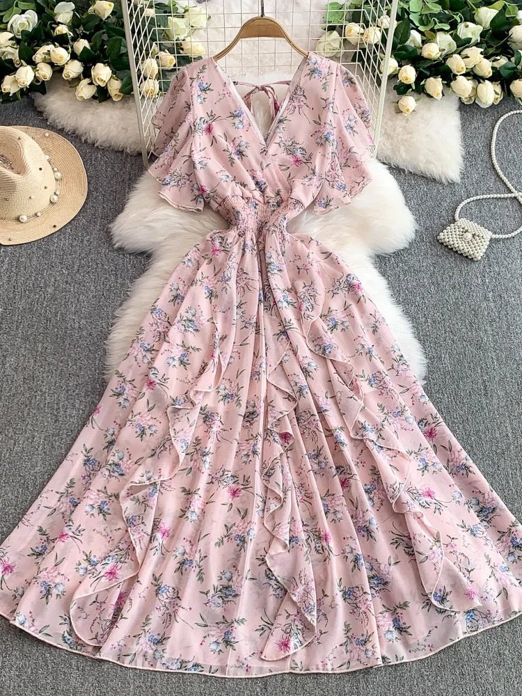 Floral Modest Maxi Dress - American Thistle Floral Modest Maxi Dress