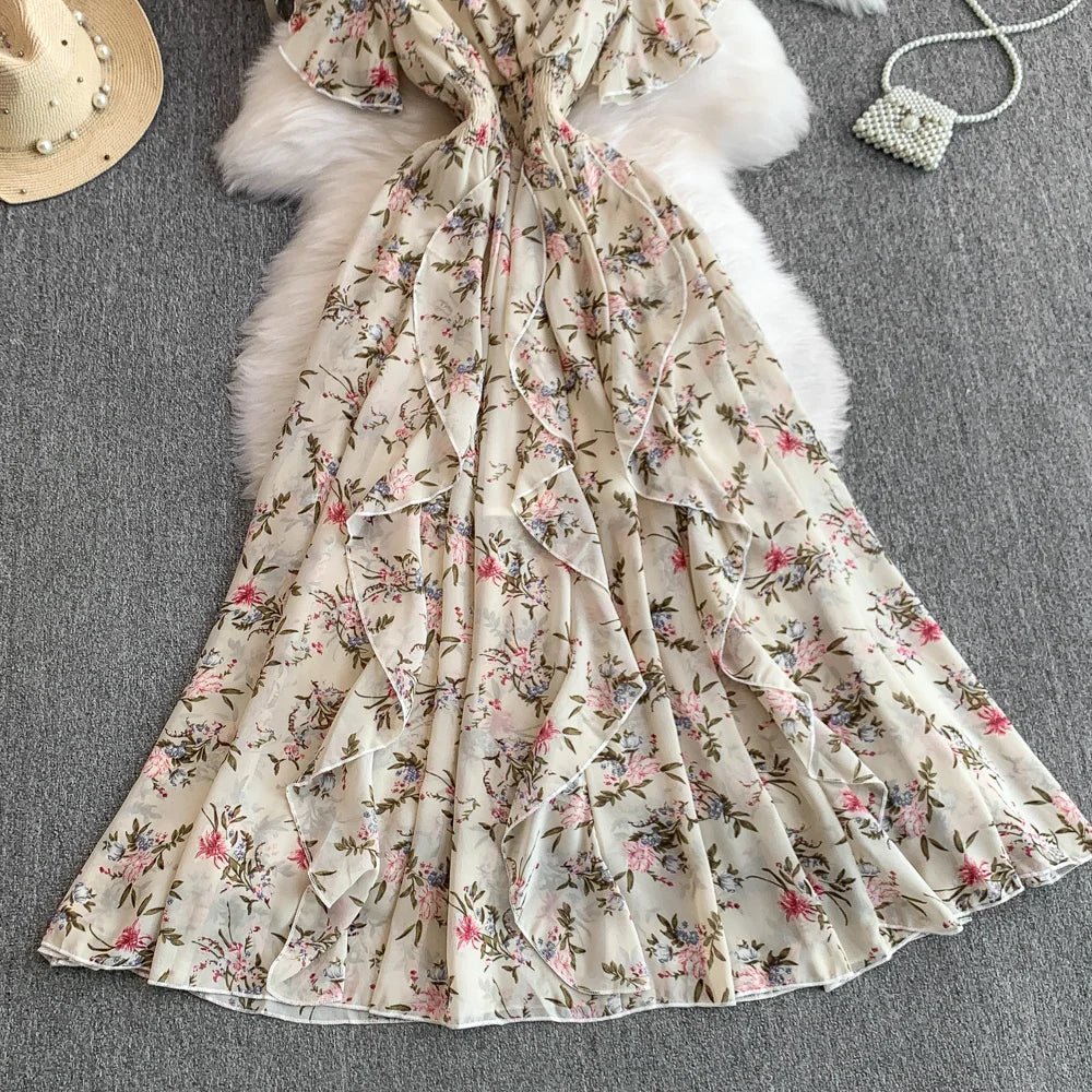 Floral Modest Maxi Dress - American Thistle Floral Modest Maxi Dress