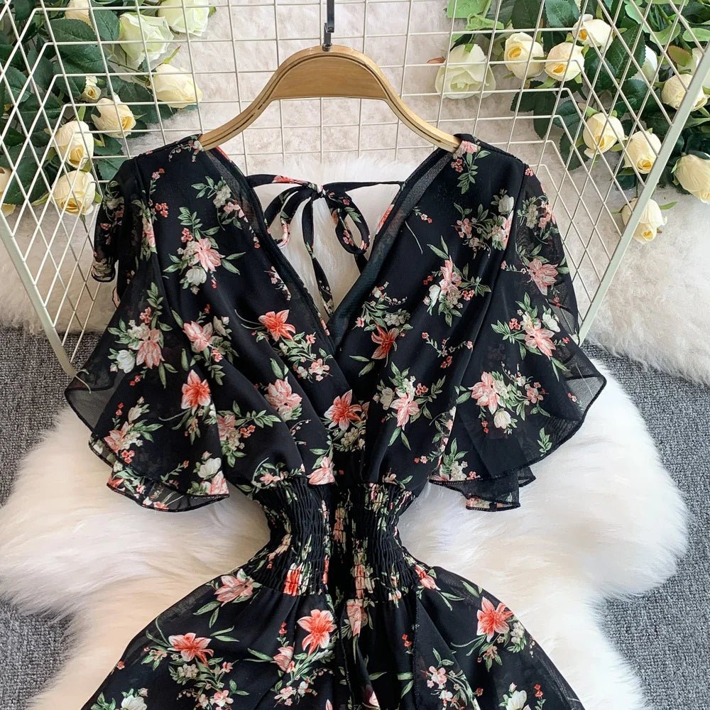 Floral Modest Maxi Dress - American Thistle Floral Modest Maxi Dress