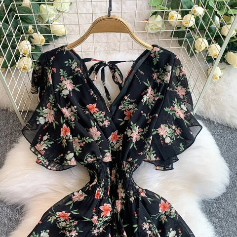 Floral Modest Maxi Dress - American Thistle Floral Modest Maxi Dress