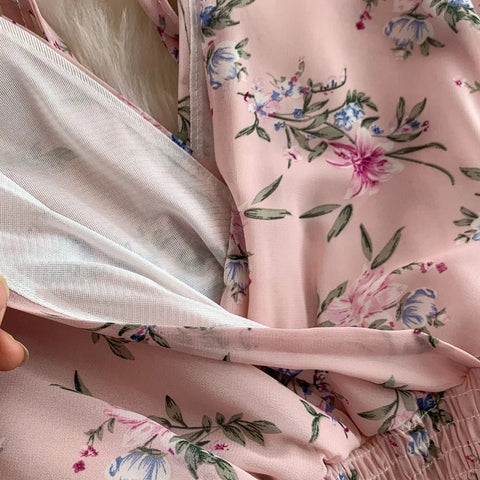 Floral Modest Maxi Dress - American Thistle Floral Modest Maxi Dress