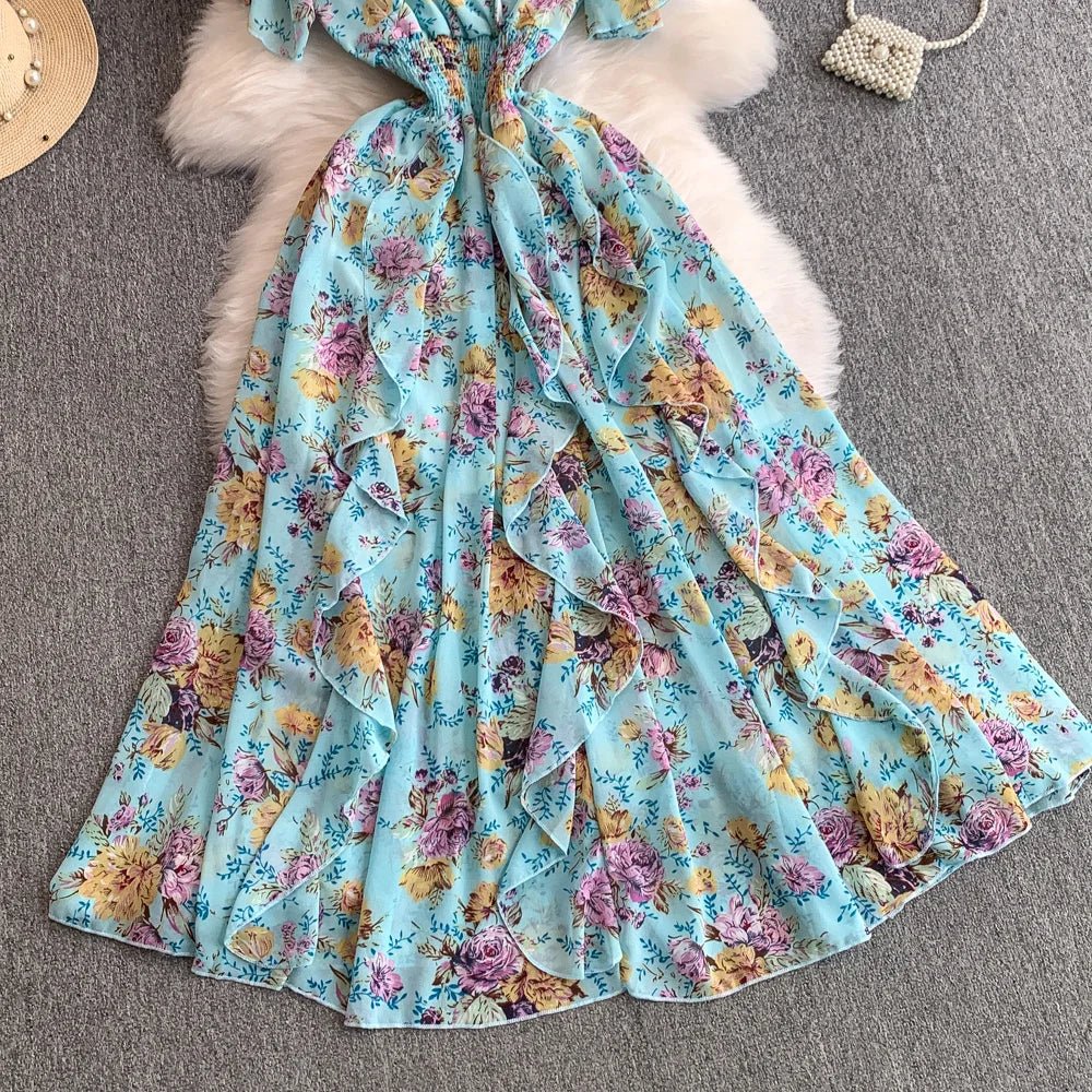 Floral Modest Maxi Dress - American Thistle Floral Modest Maxi Dress