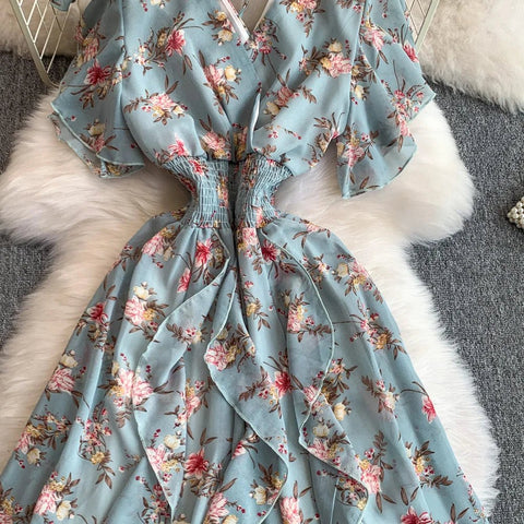 Floral Modest Maxi Dress - American Thistle Floral Modest Maxi Dress