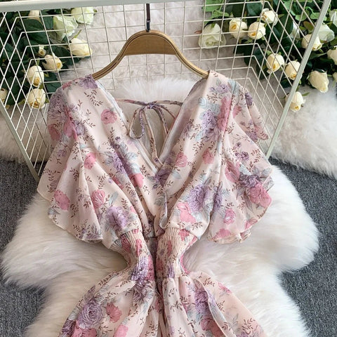 Floral Modest Maxi Dress - American Thistle Floral Modest Maxi Dress