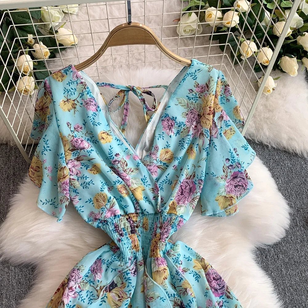 Floral Modest Maxi Dress - American Thistle Floral Modest Maxi Dress