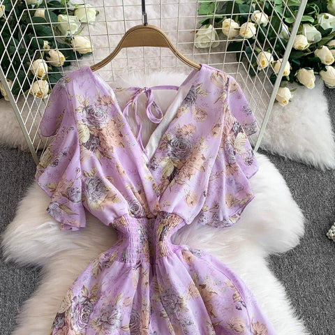 Floral Modest Maxi Dress - American Thistle Floral Modest Maxi Dress