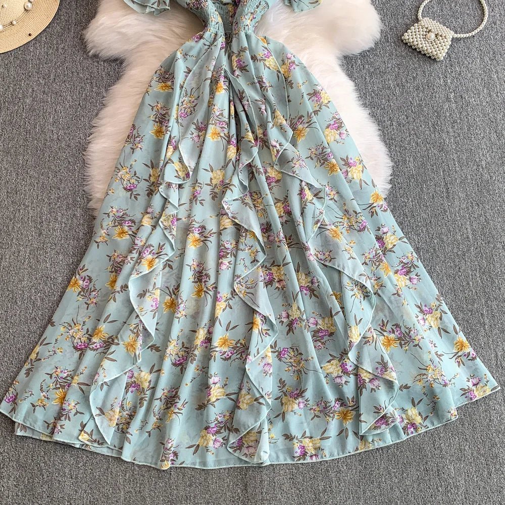 Floral Modest Maxi Dress - American Thistle Floral Modest Maxi Dress