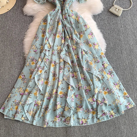 Floral Modest Maxi Dress - American Thistle Floral Modest Maxi Dress