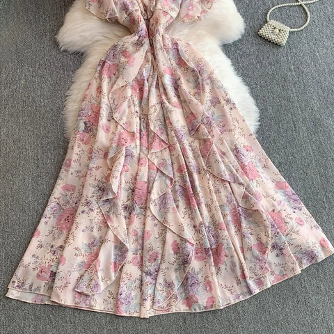 Floral Modest Maxi Dress - American Thistle Floral Modest Maxi Dress