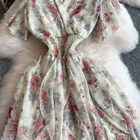 Floral Modest Maxi Dress - American Thistle Floral Modest Maxi Dress