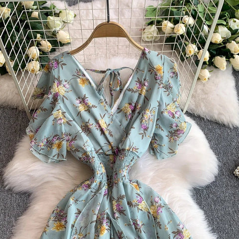 Floral Modest Maxi Dress - American Thistle Floral Modest Maxi Dress