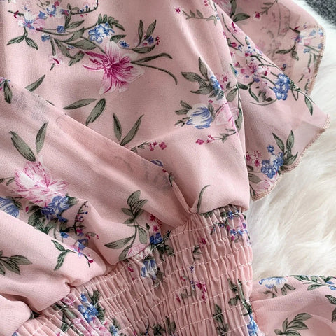 Floral Modest Maxi Dress - American Thistle Floral Modest Maxi Dress