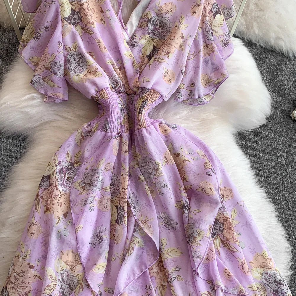 Floral Modest Maxi Dress - American Thistle Floral Modest Maxi Dress